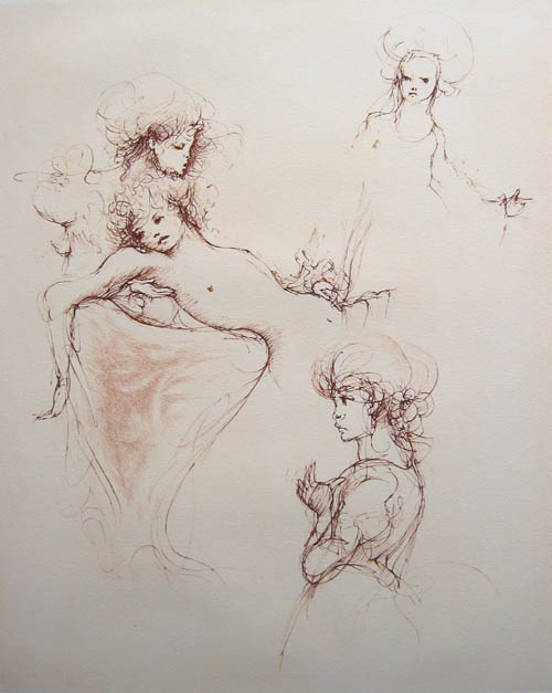 Leonor Fini Regards IX 1989 etching